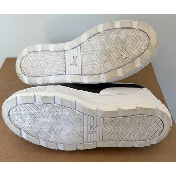 PUMA Smash v3 Platform Sneakers Size 7 White/Black/Gold School Tennis Casual - Picture 7 of 11